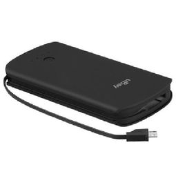 ubayu25 5000mah 聚合物移動電源 自帶線 黑色移動電源產品圖片4